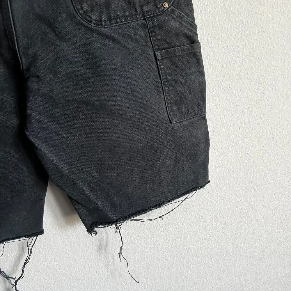 Carhartt faded black double knee work wear carpenter shorts